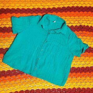 Old Navy Women's Green and Blue Blous